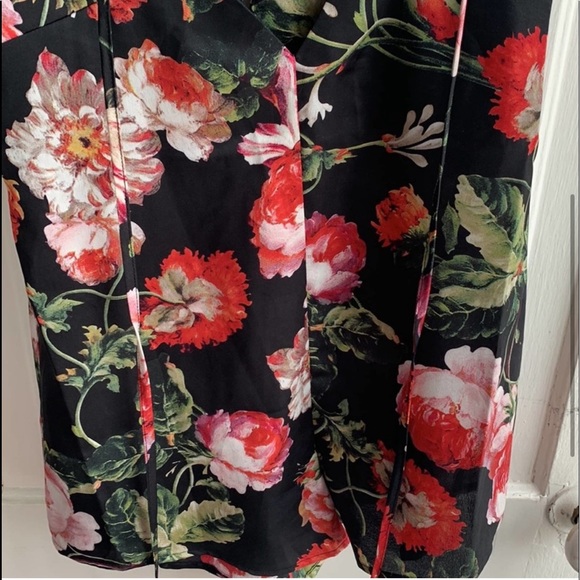 REVOLVE By The Way Brita Floral Satin Cami Romper Dress Black Slip Tie front New - Picture 8 of 13